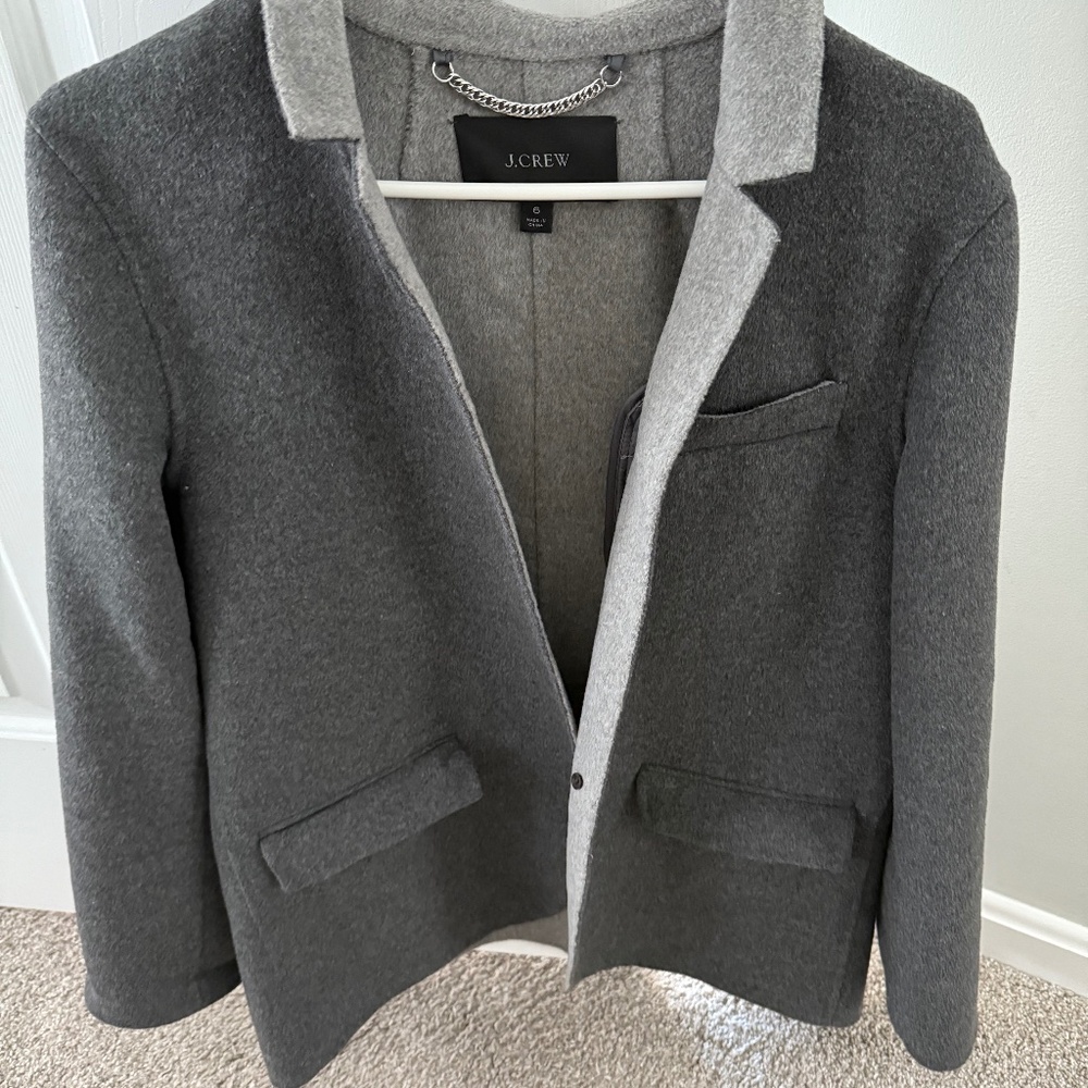 J Crew Leighton double faced wool blazer.